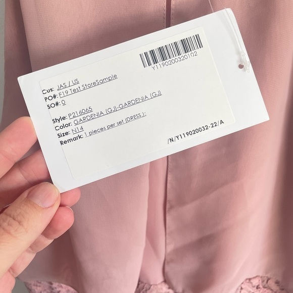 JASMINE BRIDESMAIDS NWT bridesmaid jumpsuit gardenia pink mauve lace chiffon - Picture 6 of 14